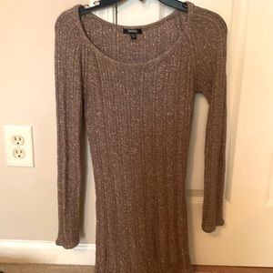 METALLIC SWEATER GOLD XOXO